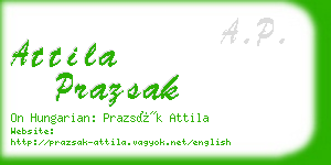 attila prazsak business card